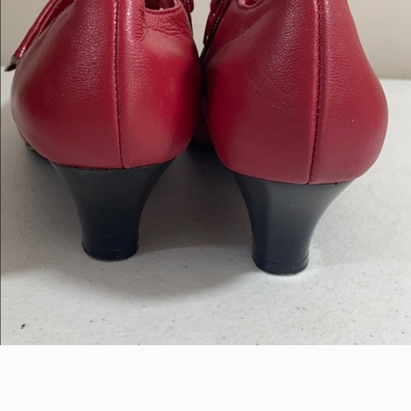 AJ Valenci Built for Comfort Leather Shoes Red, size 12.5 W, fits a size 13 - Picture 4 of 9